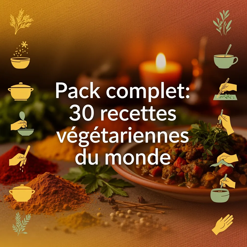 Pack complet: 30 recettes végétariennes du monde