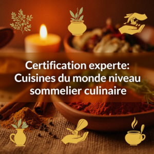 Certification experte: Cuisines du monde niveau sommelier culinaire