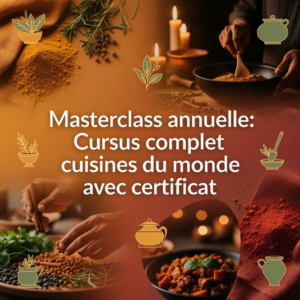 Masterclass annuelle: Cursus complet cuisines du monde avec certificat