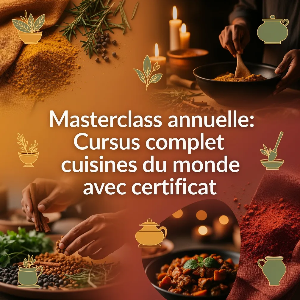 Masterclass annuelle: Cursus complet cuisines du monde avec certificat