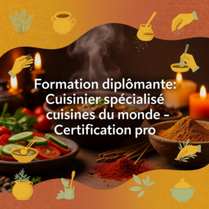 Formation diplômante: Cuisinier spécialisé cuisines du monde - Certification pro